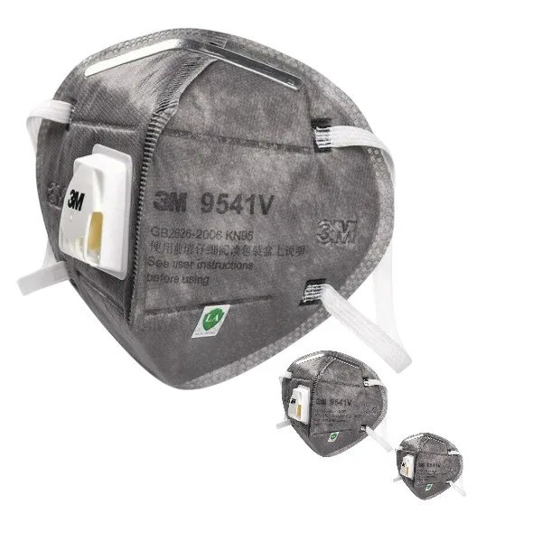3M 9541V Aktív szenes szájmaszk – Kilégzőszeleppel, egyesével csomagolva