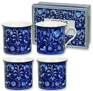 Ashmolean Bögre Szett – Miaolica Blue (4 darabos készlet)
