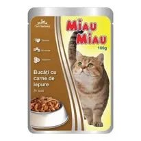 Miau Miau Nedves Macskaeledel – Nyúl, ADULT (100g)