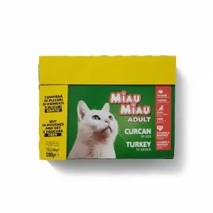 Miau Miau Nedves Macskaeledel – Pulyka (12 x 100g)