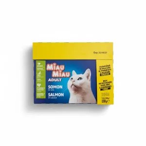 Miau Miau Nedves Macskaeledel – Lazac (12 x 100g)
