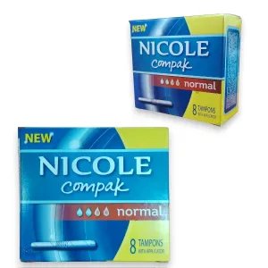 Nicole Compak Normal Applikátoros Tampon – Kompakt megoldás a közepes napokra (8 db)