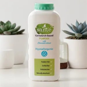 Santé Kukoricakeményítő Alapú Hintőpor Kamilla Kivonattal – 100 g