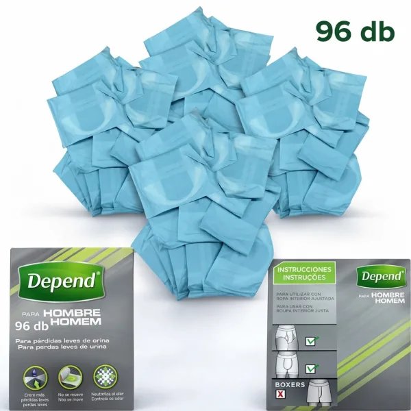 Depend For Men Férfi Inkontinencia Betét – Ömlesztett Csomag – 96 db