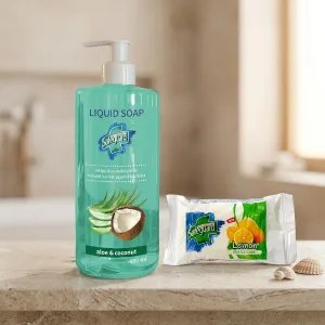 Safeguard Aloe & Coconut Folyékony Szappan (480 ml) + Ajándék Safeguard Lemon Szilárd Szappan (75 g)