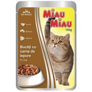 Miau Miau Nedves Macskaeledel – Nyúl, ADULT (100g)