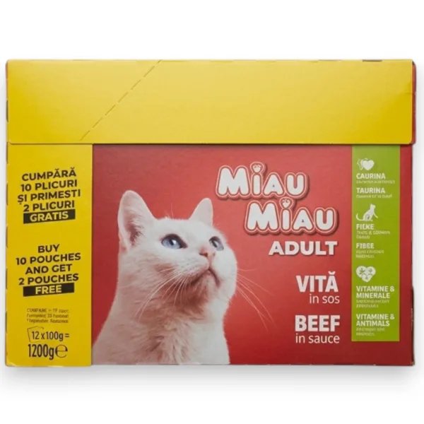 Miau Miau Nedves Macskaeledel – Marha (12 x 100g)