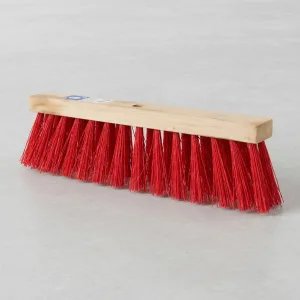 Professzionális Utcai Seprű (Fa test, erős piros sörték) 30 cm