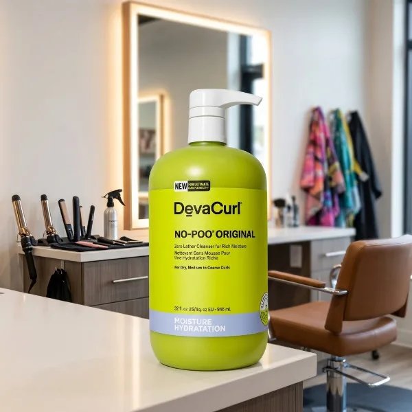 DevaCurl No-Poo Original Teljesen Habzásmentes Sampon a Gazdag Hidratálásért – 946 ml (32 fl. oz.)