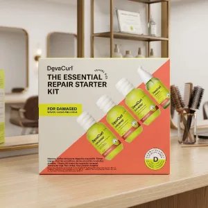 DevaCurl Curlbond The Essential Repair Starter Kit – 4 db-os Utazó és Kezdőszett Sérült Hajra