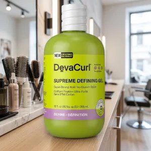 DevaCurl Supreme Defining Gel Erős Tartású Hajformázó Zselé – 355 ml (12 fl. oz.)