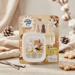 Ambi Pur 3Volution Vanilla Cookie Winter Edition Elektromos Légfrissítő Kezdőszett (1 db készülék + 3 db utántöltő)